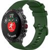 GIOPUEY Cinturini Compatibile con Polar Grit X2 PRO, Morbido Silicone Cinturino [Resistente all'Usura] [Traspirante] - Dark Green