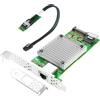 Euqvos 10 Gigabit M.2 to RJ45 NIC, for Intel 82599 Controller, Single-Port RJ45, M Key, with SFF 8087 0.35m(1.1ft) cable, 10 Gigabit Ethernet Expansion Card for Windows/Windows Server/Linux