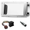 Sound Way Kit montaggio autoradio 2 din con supporti per Ford Focus Mondeo s-Max c-Max Galaxy kuga Silver