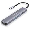 LENTION Hub USB-C HDMI 4K@60Hz, PD 100W, Adattatore USB C USB 3.0, Lettore SD/TF, Docking Station per MacBook Pro/Air 2026-2016, Nuovo iPad Pro, Surface, iPhone 17 Plus Pro Max (Grigio)