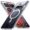FNDMIL [NO.1 Magnetica Cover per Nothing Phone 3a con Mag-Safe [Antiingiallimento][Vestibilità Slim][Protezione Militare] Rigida con Morbida in Silicone Custodia per Nothing 3a Case,Trasparente