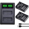 Pickle Power 2X1500mAh EN-EL14/EN-EL14a batterie e LED Dual caricatore per Nikon D5600 D5500 D5200 D5100 D3500 D3400 D3300 D3200 D3100 Df Coolpix P7800 P7700 P720 P7100 Fotocamere P7000