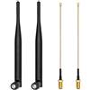 Lunpoem 2PCS 868 MHz Antenna, Antenne Omnidirezionali 868 MHz 3dBi SMA Maschio + 2X Cavi di Prolunga IPEX 15 cm per Moduli IoT Schede ESP32 OLED Rete Wireless Lunga Portata Estensione Segnale