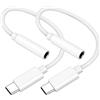Aplimln Adattatore USB C Jack, 2 Pezzi Adattatore Cuffie USB C a 3.5 mm adattatore USB tipo C Jack Adattatore Aux Audio Cavo Dongle per Phone 15 Pro/Max, Galaxy S23 S22 Ultra Note 20, Pixel