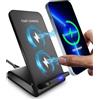 GLOBAL TECH Supporto per caricabatterie wireless, 15 W, certificato Qi, stazione di ricarica induttiva, caricabatterie rapido senza fili per iPhone 17, 16, 15, 14, 13, 12, 11, Samsung Galaxy S26, S25, S24, S23