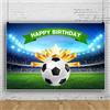 Ttincceer Sfondo di compleanno di calcio 2.2x1.5m verde stadio stella di calcio ragazzo compleanno fotografia sfondi calciatore baby doccia festa di compleanno decorazione banner studio foto prop