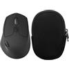 kwmobile Custodia Mouse Wireless per Logitech M720 Triathlon / M705 Marathon - Cover Mouse Wireless Gaming con Cerniera - Astuccio in Velluto a Coste e Neoprene - Nero