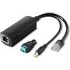 REVODATA Splitter PoE Ethernet 2.5G 12V/2A con Connettore Femmina DC, Spina DC 5.5 * 2.1mm, PoE 48V a DC 12V/2A 24W, Conforme alle Norme IEEE 802.3af/at per Fai da Te e Vari Scenari (PS5712TG-B)