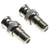 Keple Adattatore Da Spina BNC A Presa Di Tipo F - Adattatore Maschio-femmina Del Connettore Coassiale RF Da 50 Ohm Con Corpo In Ottone Nichelato Per Antenne Radio RF - Confezione Da 2