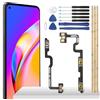 YHX-OU Per Oppo A94 4G Power Button Player Power Flex Cable Digitaler, Power ON off Volume Tasti Laterali Flat Flex Cambio Interno Pulsante di Ricambio Kit di Riparazione + Strumento