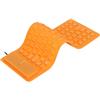 Elprico Tastiera in Silicone Arrotolata, Impermeabile, Polvere, Silenziosa, Morbida, Confortevole, Portatile, Leggera, Tastiera Cablata USB per PC, Pieghevole e Riempibile in Sacchetto, (ORANGE)