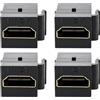 Ausi 4 Pezzi Adattatore HDMI Keystone Femmina-femmina Con Inserto Jack 3D 4K Per Piastre a Muro Keystone Standard (nero)