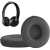 kwmobile 2x Cuscinetto Cuffie Compatibile con Beats Solo 2 Wireless/Solo 3 Wireless Pad - Cuscinetti Ricambio Cuffie Over Ear Simil Pelle - grigio scuro
