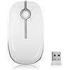 TSYMO Mouse wireless sottile da 2,4 G con ricevitore nano, meno rumore, mouse ottici portatili portatili per notebook, PC, laptop, computer, MacBook MS001