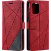 SONWO Cover per Moto Edge S/Moto G100, Flip Caso in PU Pelle Case Cover Portafoglio Custodia per Moto Edge S/Moto G100, [Kickstand] [Slot per Schede], Rosso