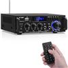 sikkeby Amplificatore HiFi BT-298A+ Bluetooth5.0 Mini Stereo Audio Amplificatore Ricevitore 2 Canali 40W x 2 Amplificatore Bluetooth Digitale di Potenza con Radio FM, Scheda SD/USB per Casa/Auto