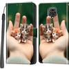 Haninsuze Cover per Xiaomi Redmi Note 9S / Note 9 Pro/Note 9 Pro Max, Custodia Interno TPU Antiurto Portafoglio con Disegni [schede Fessura] [Supporto Stand] Cover Libro in PU Pelle (Gatto)