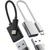 HOYULLI Micro USB maschio a USB femmina adattatore (2 pezzi) OTG 3.0 cavo dati dongle fotocamera connettore tablet lettore di schede adattatore connettori Android compatibile con Samsung Galaxy S6 Edge + S7