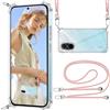 ISOI Cover Trasparente con Cordino compatibile con Xiaomi Redmi A5 4G, Regolabile e Rimovibile Collana Tracolla Laccio Collo, Custodia per Telefono in Silicone TPU Morbido Antiurto - Rosa