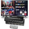 BolAAzuL 4X1 HDMI Multiviewer Switch Box 4K 30Hz, Quad Screen Splitter/Multi Viewer Con Switch Senza Cuciture per PS4 DVD Camera PC TV Monitor