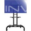 Invision Supporto TV da Pavimento con Ruote Carrello Staffa Porta Mobile Stand Orientabile per Schermi 32 a 75 - Antiribaltamento Ultra-Stabile - Max VESA 600mm(L) x400mm(A) GT1200 ScreenStation