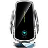 AmazeFan Caricatore Wireless Auto 15W Caricabatterie wireless per cellulari rapido Compatibile con iPhone Samsung Huawei ecc. Supporto per cellulare da auto Rotazione a 360 °, Argento