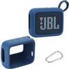 AONKE Custodia in silicone per altoparlante Bluetooth portatile JBL Go 4 (blu)