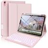 SZPSGC Custodia con tastiera per iPad Air 11 pollici 2025 2024 M3 M2/iPad Air 5 4 2022 2020 10,9 pollici, 7 colori retroilluminati con tastiera rimovibile, cover posteriore in TPU con portapenne