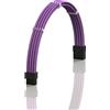 LINKUP - AVA 30cm PCI-e 8 (6+2) pin GPU Cavo di Prolunga per PC Personalizzato con Guaina Intrecciata per Alimentatore PSU con Pettini┃Design Robusto e Rigido┃Confezione Singola┃300mm - Viola