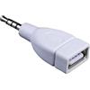 HOOLRZI Convertitori audio da 3,5 mm maschio AUXs spina audio a USB 2.0 femmina convertitori adattatore per audio auto