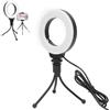 Cyrank 4 Pollici 48led Luce Anulare Con Stativo, Luce per Videoconferenza USB Vlog Fill Lamp Desktop Selfie Ring Light Con Treppiede per Trucco/Vlog/Computer/Laptop/Live Streaming/Videochiamata