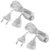 eModwey 2 Pcs Prolunga Elettrica 5 Metri, Cavo di Prolunga Elettrico Trasparente con Spina, per Illuminazione LED e Uso Esterno, Connettore Euro, Alta Sicurezza e Durabilità