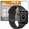 REY ELECTRÓNICA REY Pellicola salvaschermo 3D per Apple Watch Series 4 40mm - Series 5 40mm, Nero, Vetro temperato, Copertura Completa, Pellicola Protettiva Protezione Schermo, 3D / 4D / 5D