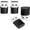 kwinfei 4 Pezzi Adattatore USB C USB 3.1 10Gbps, Convertitore Maschio a Femmina USB C to USB Portatile, Presa USBC, Compatibile con Smartphone Serie 17/16/15, Galaxy S25/S24, PC, Tablet, Desktop