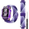 GIOPUEY Cinturini Compatibile con imoo Watch Phone Z7/Z6, Cinturino in Morbido Nylon Intrecciato [Unisex] [Traspirante] - Purple-B
