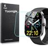 Yoomigle Confezione da 6 pellicole protettive per smart watch Kuizil T70 da 1,91, compatibili con Csasan T70 da 1,91 pollici, pellicole protettive trasparenti HD antigraffio