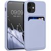 kwmobile Custodia Compatibile con Apple iPhone 12 mini Cover - Back Case Cellulare con Slot Porta Carte - Morbida in Silicone TPU lavanda