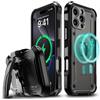 VENA vArmor - Custodia robusta per iPhone 16 Pro Max con clip per cintura [protezione contro le cadute di grado militare] [funziona con MagSafe], custodia protettiva resistente con cavalletto,