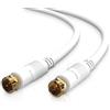 conecto CC50020 HQ SAT Cavo - per DVB-S/S2 - 4 K UHD 1080P Full HD 3D HDTV - (cavo coassiale, Connettore F - F maschio, doppia schermatura, connettori dorati), 0,50m, bianco