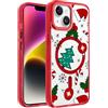 Foonary Natale Magnetica Cover per iPhone 14/iPhone 13 6,1, Trasparente Custodia Aesthetic Albero di Natale Design Cover Compatibile con MagSafe, Silicone Antiurto Christmas Case per iPhone 14/13