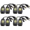 AAOTOKK Power Video DC BNC a Cat5 RJ45 ricetrasmettitore di rete HDCVI/TVI/AHD/CVBS, con connettore CC, per sistemi di monitoraggio DVR di sicurezza 720P 960P 1080P 3MP 4MP 5MP 8MP CCTV DVR (18 cm/4