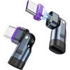 BTFO 2pz Adattatori Magnetici USB-C PD 240W 16PIN, Adattatore Magnetico USB-C 90 Gradi Compatibile con iPhone MacBook iPad Samsung Galaxy Google Pixel e Dispositivi di Tipo C