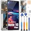 ARSSLY OLED Schermo per Samsung Galaxy Note 10+ Plus LCD Display per Samsung Note 10 Plus 5G N975 SM-N975 SM-N975U SM-N976 SM-N976U LCD Schermo Touchscreen Digitizer con Strumenti(Argento con Cornice)