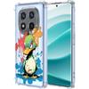 YUXING Cover Trasparente per Xiaomi Redmi Note 14 Pro 5G / Poco X7 5G - Custodia Protettiva Sottile in TPU Morbido Antiurto con Carino Motivo Disegno Cool (Duck)