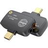 S.M.S.L Audirect ATOM4 Amplificatore per cuffie decoder audio portatile da 3,5 mm a estremità singola e uscita bilanciata da 4,4 mm ad alta fedeltà del suono, leggero e portatile (interfaccia USB-C) (grigio)