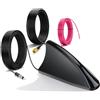 Bingfu Antenna Auto Pinna di Squalo Autoradio FM AM + GPS Beidou GNSS, 28dB LNA, Tensione Larga 9-16V, Impermeabile IP65, Compatibile con Sistemi Stereo e Navigazione Camion Camper Furgoni -Nero