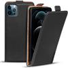 Verco Flip Cover per iPhone 12, iPhone 12 Pro Custodia verticale Flip Case compatibile con Apple iPhone 12/12 Pro (6.1 pollice), Nero