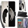 Haninsuze Cover per iPhone 16 Pro Max Custodia Cover Pelle Libro Portafoglio con Porta Carte Magnetica Protezione Antiurto Cuoio Flip Case Custodia Cover per iPhone 16 Pro Max, ala