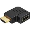 CABLEPELADO Adattatore HDMI ad angolo retto, angolo di 90°, destro, maschio a femmina, contatti placcati in oro, compatibile con Full HD 3D e 4K