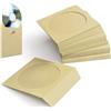 Flexzion Custodie per DVD e CD, confezione da 100, buste per CD di carta di alta qualità, per masterizzare musica, film, videogiochi, buste spesse per CD, con apertura a finestra e aletta, beige